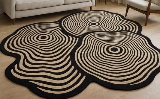 Tree Ring Hand Tufted Rug