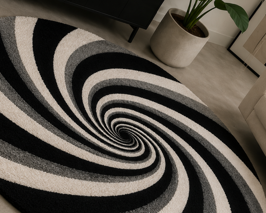 Optical Vortex Hand Tufted Rug