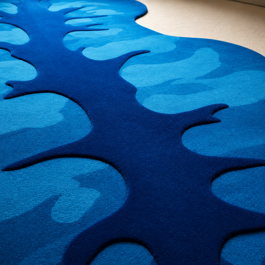 Blue Lagoon Abstract Rug