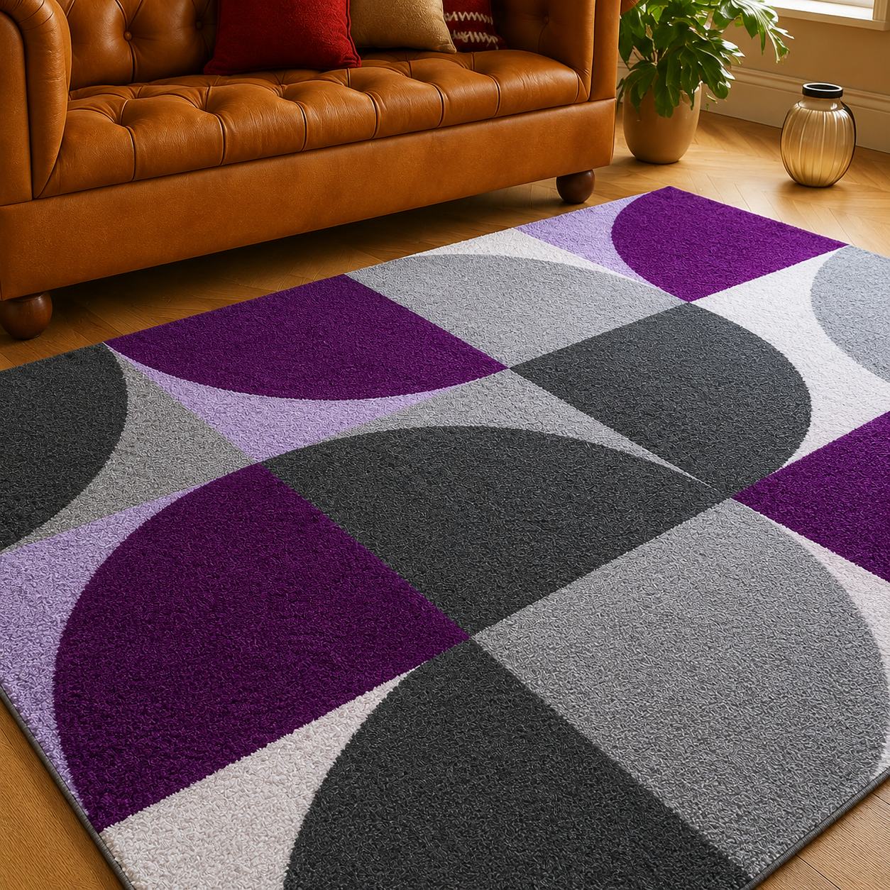 Amethyst Arc Mosaic Rug