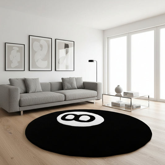 8 Ball Pool Handtufted Cool Rug | Hand Tufted Wool Rug by Rug Cult
