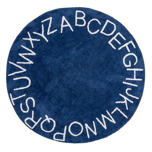 Galaxy Alphabet Round Rug