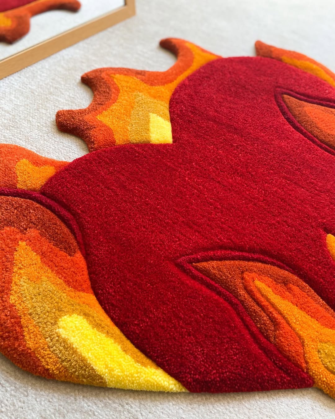 Heart on Fire Hand Tufted Rug