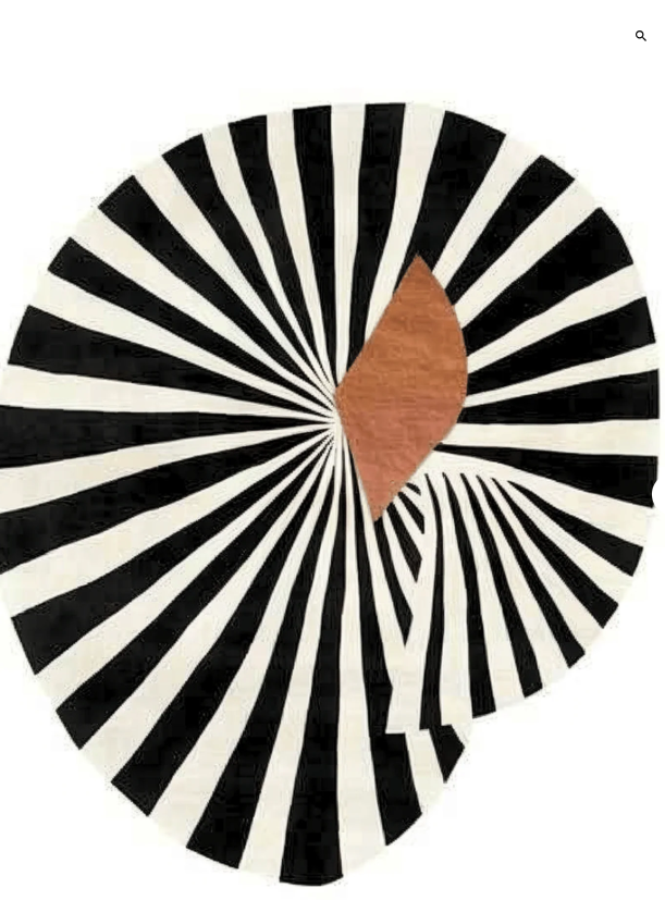 Abstract Wave Circle Rug