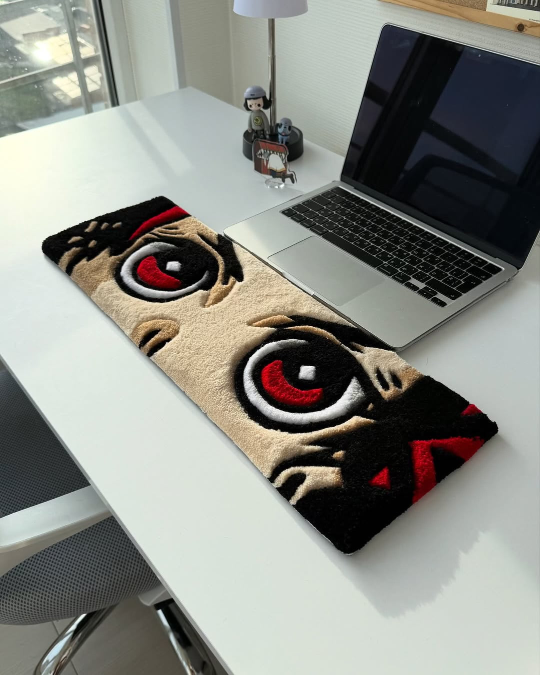 Anime Gaze Keyboard Rug . | Hand Tufted Wool Rug by Rug Cult