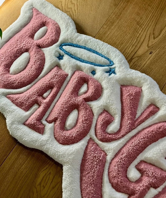 Baby Girl Signature Rug | Hand Tufted Wool Rug by Rug Cult
