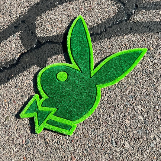 Green Bunny Floor Rug