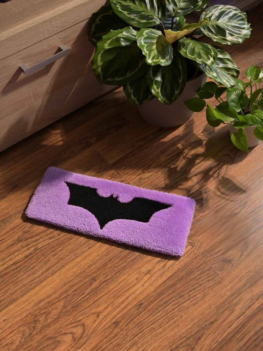 Midnight Bat Keyboard Rug | Hand Tufted Wool Rug by Rug Cult