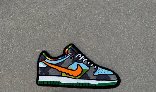 N!ke Sneaker Shoes Rug | Hand Tufted Wool Rug by Rug Cult