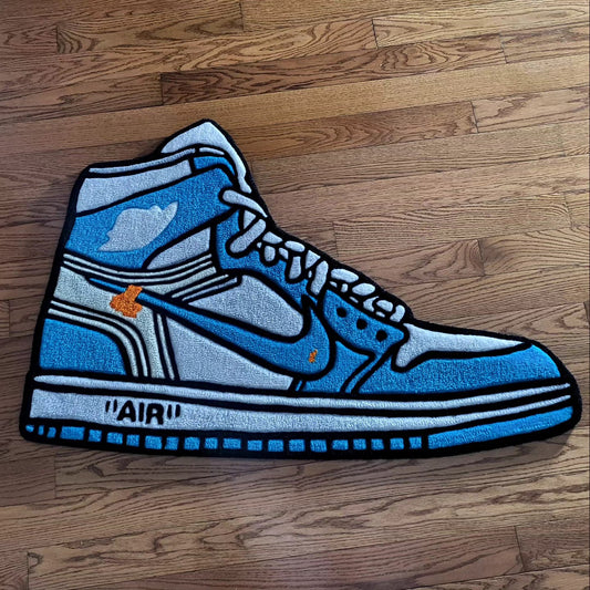 Blue Air Jordan Floor Rug