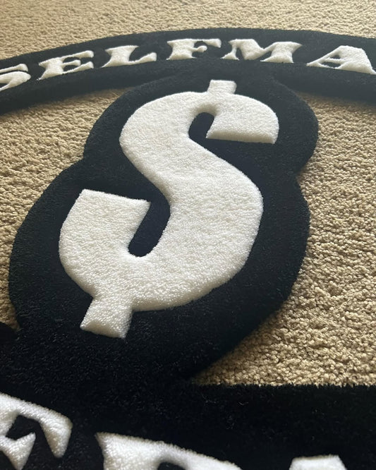 Self made self paid | Hand Tufted Wool Rug by Rug Cult