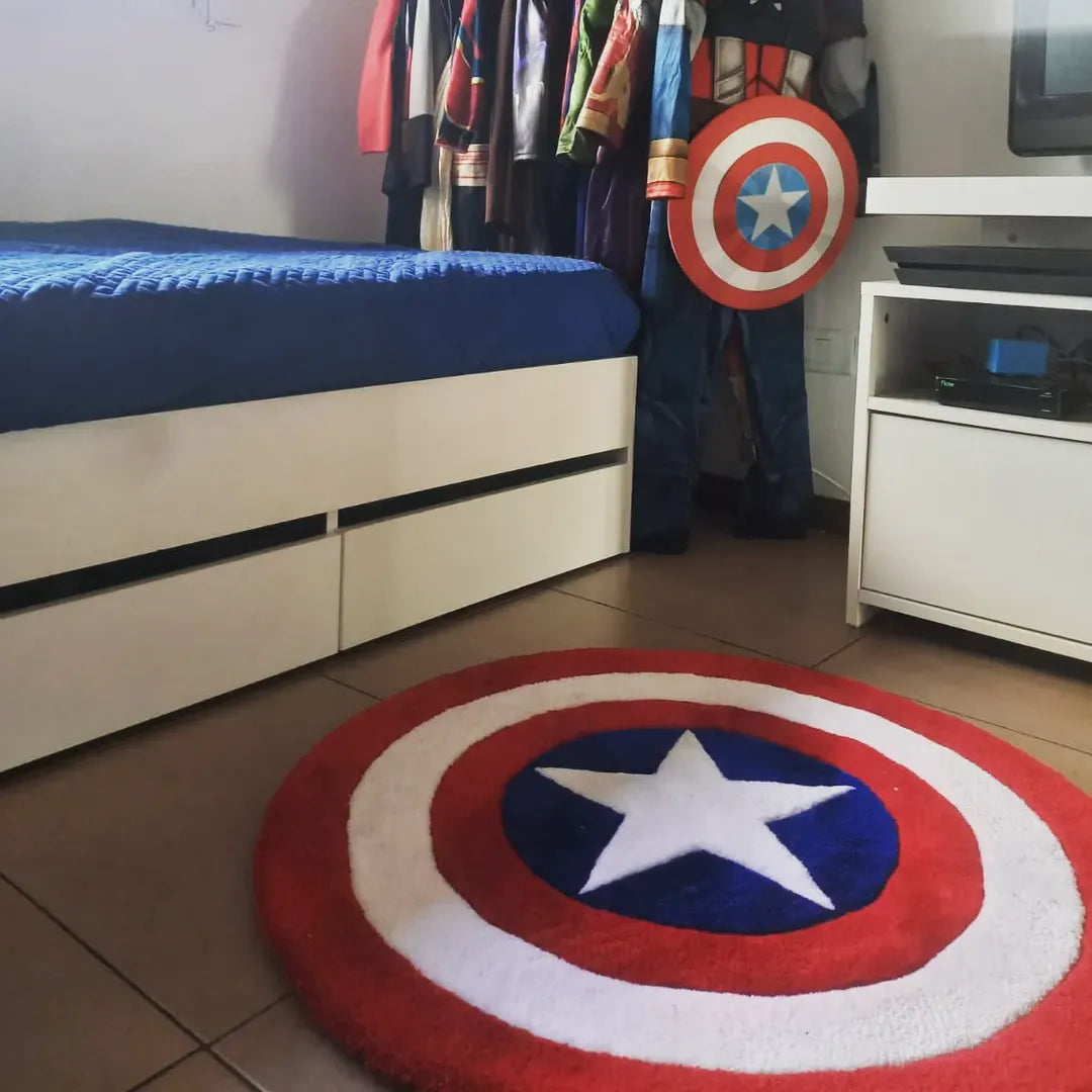 Shield of Captain Floor Hand Tufted Rug | Hand Tufted Wool Rug by Rug Cult