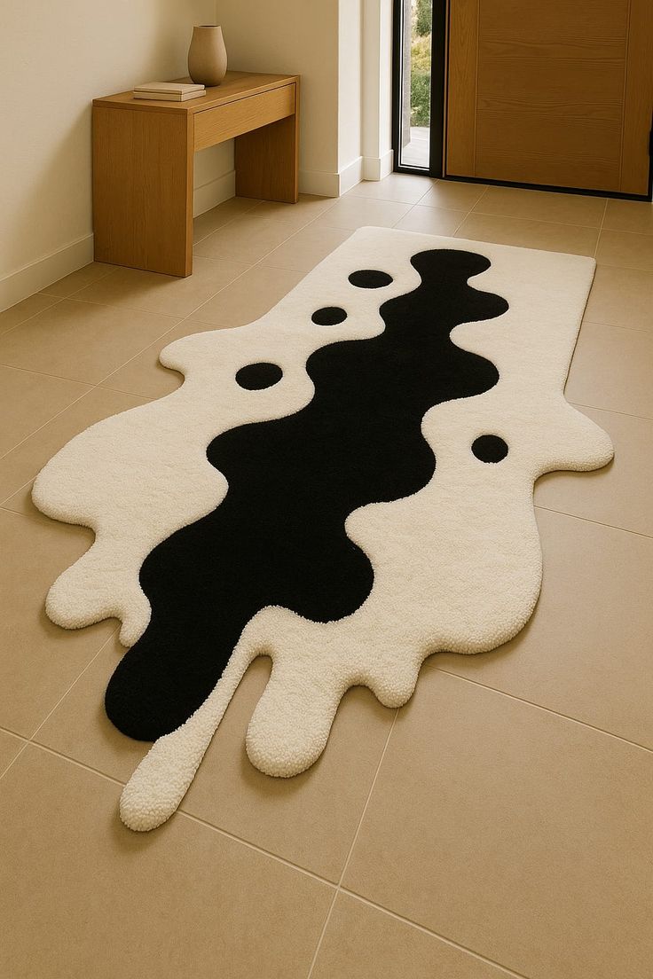 Artistic Spill Pattern Handmade Rug