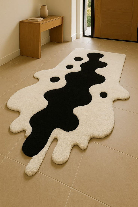 Artistic Spill Pattern Handmade Rug
