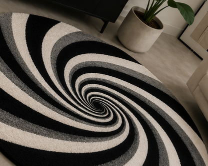 Optical Vortex Hand Tufted Rug