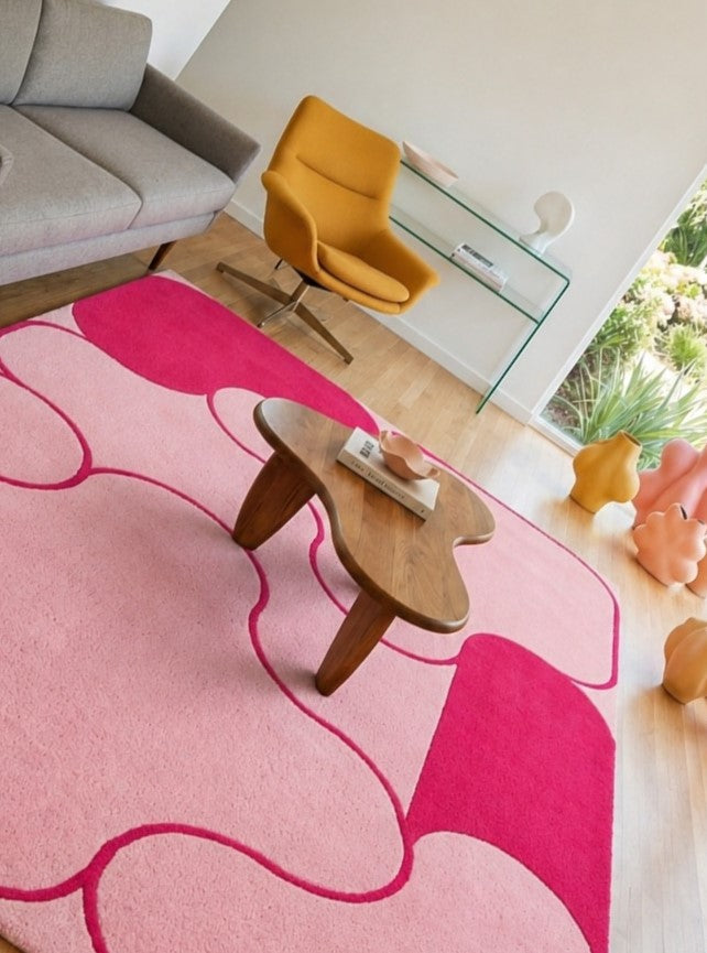 Blush Mosaic Hand Tufted Rug