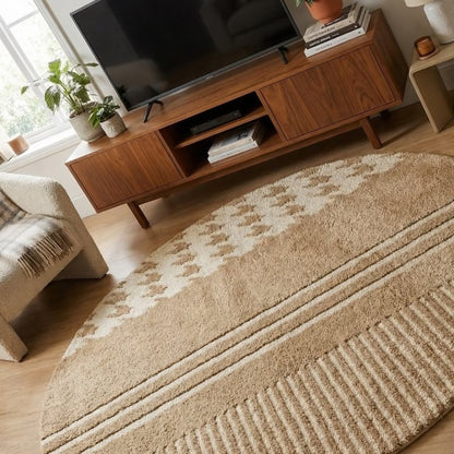 Ivory Dune Round Area Rug