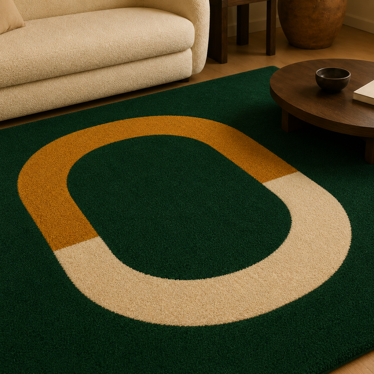 Verde Halo Abstract Rug