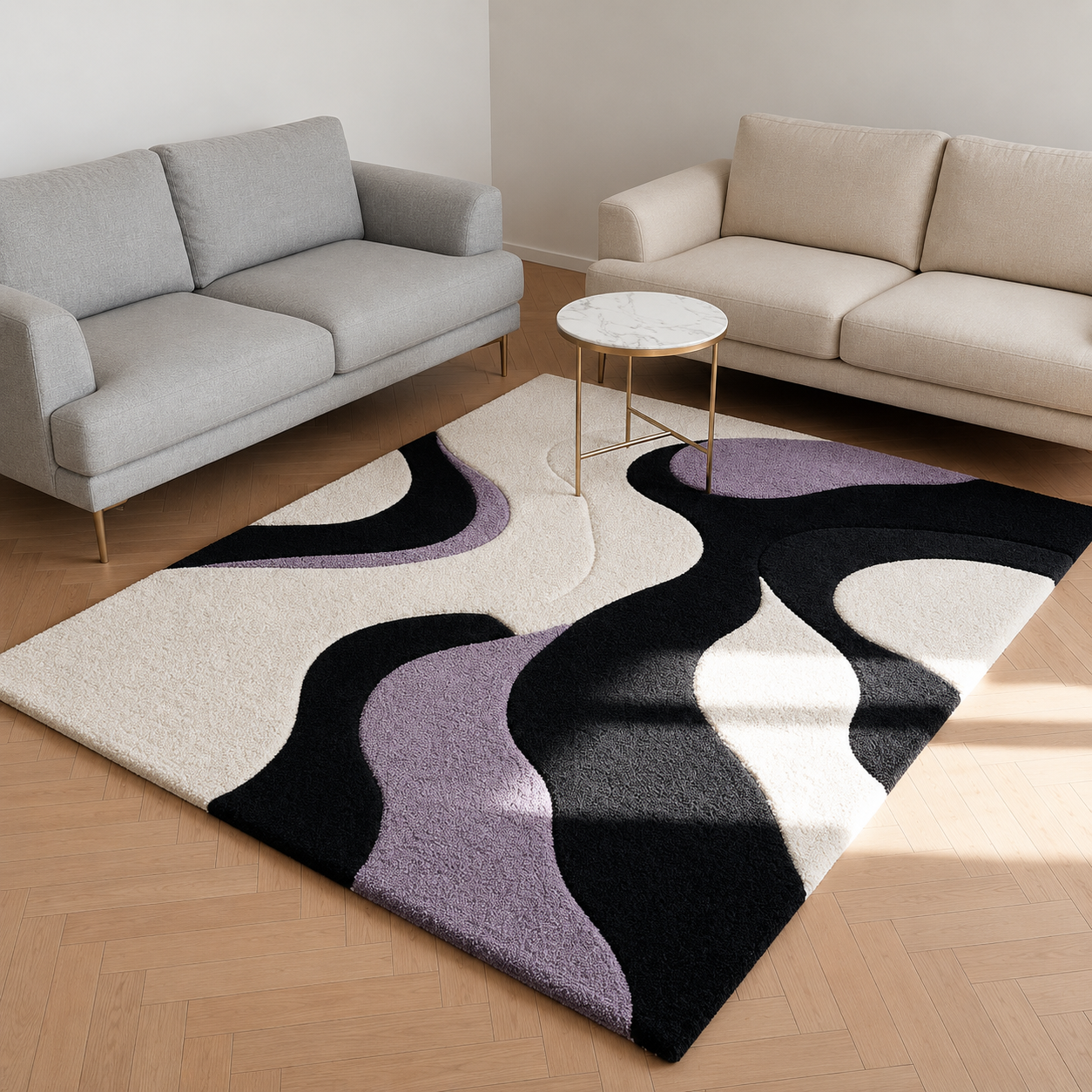 Noir & Lilac Rug