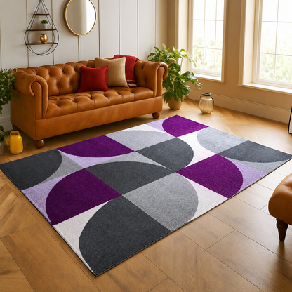 Amethyst Arc Mosaic Rug
