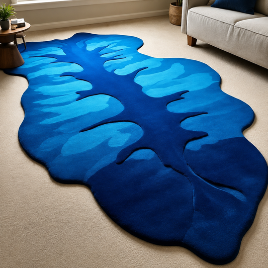 Blue Lagoon Abstract Rug