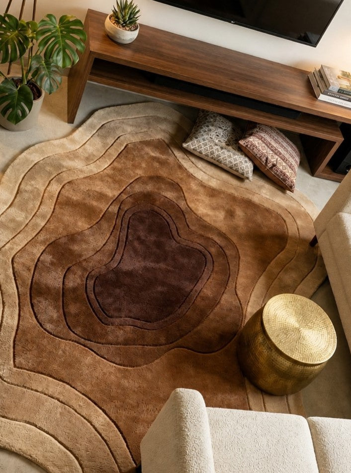 Mocha Terrain Hand Tufted Rug