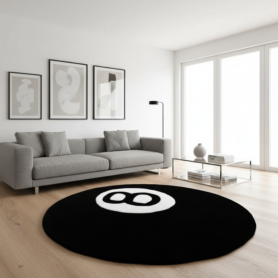 8 Ball Pool Handtufted Cool Rug | Hand Tufted Wool Rug by Rug Cult