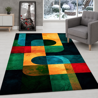 Jewel Tone Geometry Rug