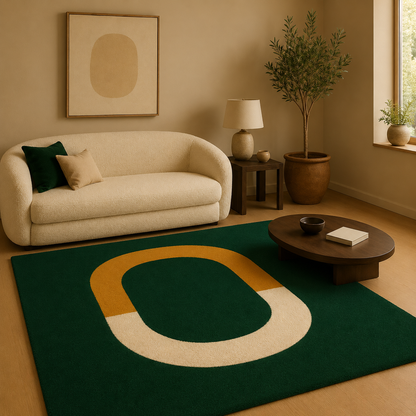 Verde Halo Abstract Rug