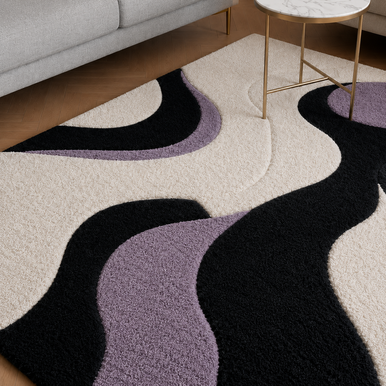 Noir & Lilac Rug
