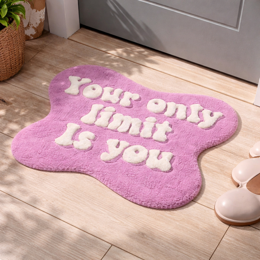 3D “Your Only Limit is You” Quote Rug