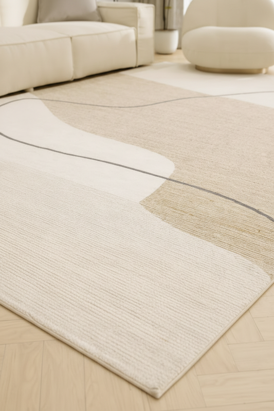 Modern Neutral Art Hand Tufted Rug