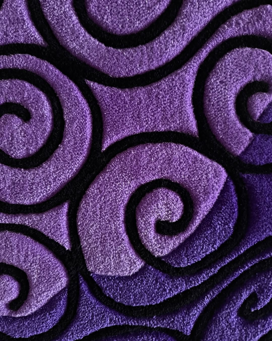 Purple Swirl Fruit Rug