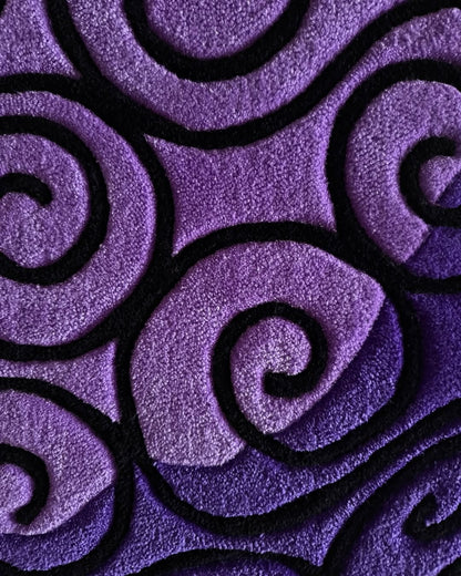 Purple Swirl Fruit Rug