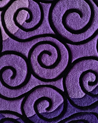 Purple Swirl Fruit Rug