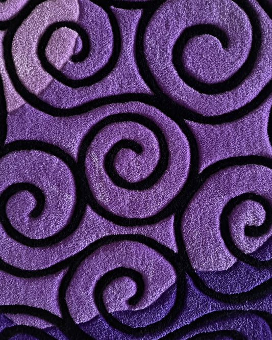 Purple Swirl Fruit Rug