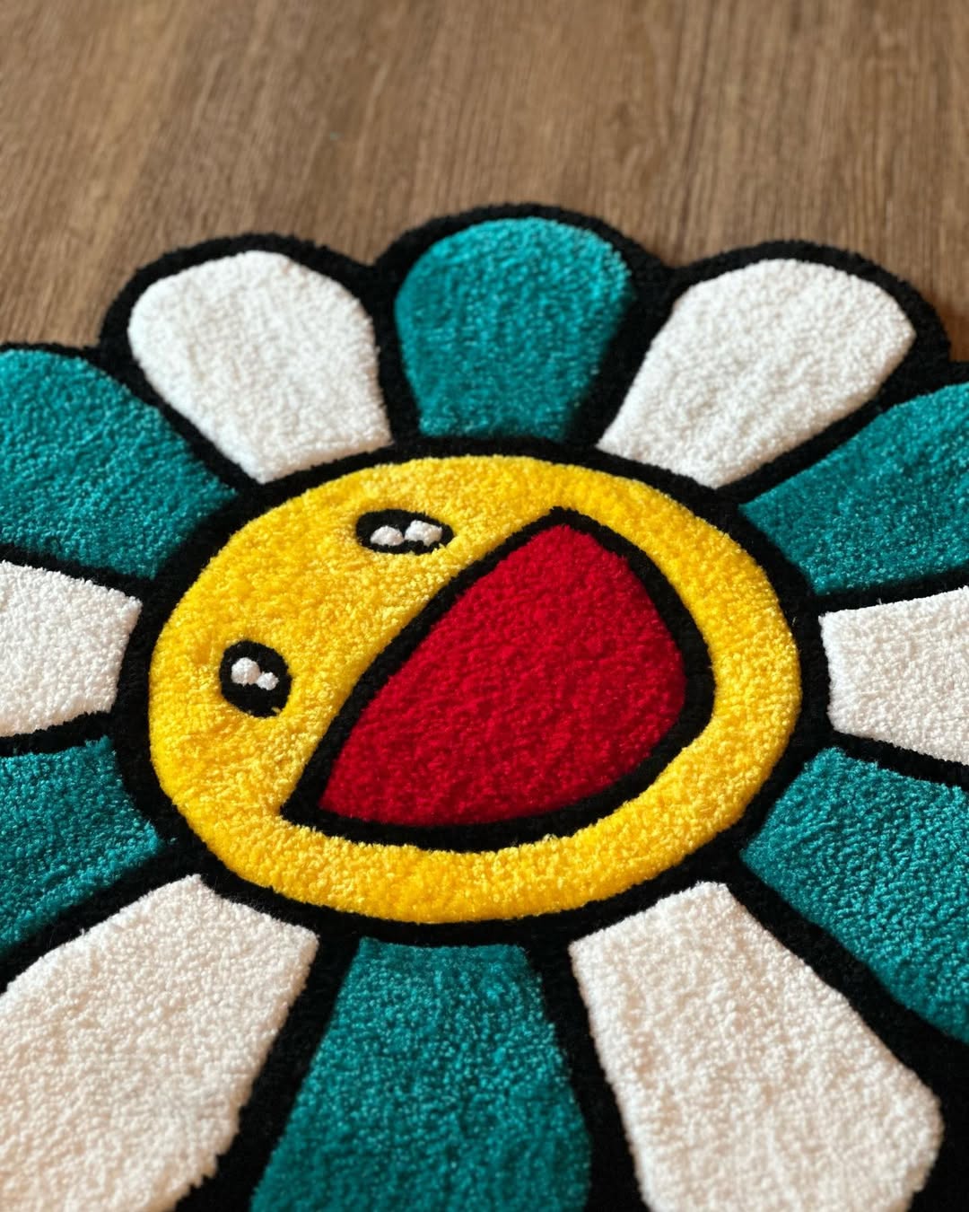 Pop Flower Smiley Rug
