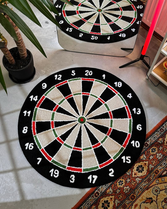 No Misses Dart Board Rug