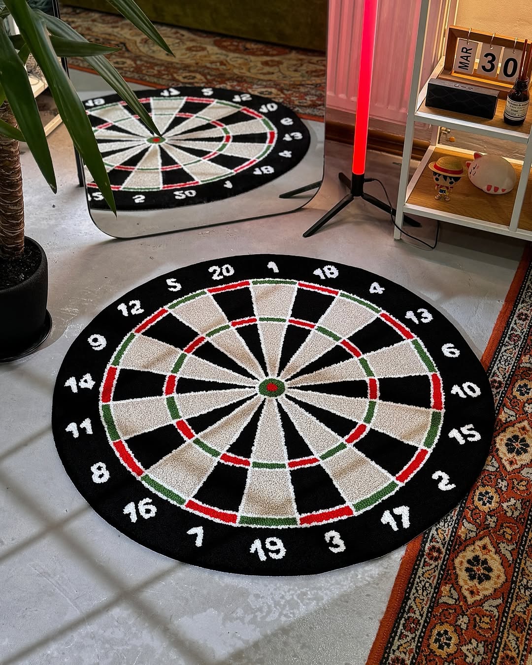 No Misses Dart Board Rug
