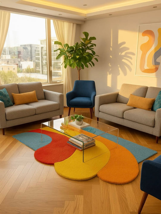 Color Drift Hand Tufted Rug