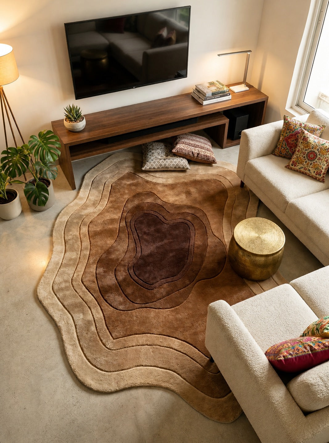 Mocha Terrain Hand Tufted Rug