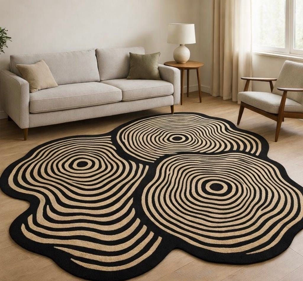Tree Ring Hand Tufted Rug