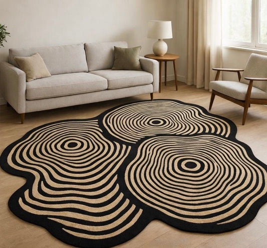 Tree Ring Hand Tufted Rug