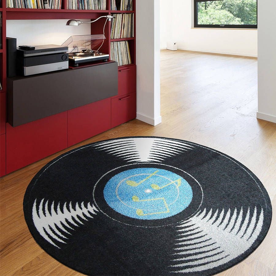 Vinyl Record Hand Tufted Rug