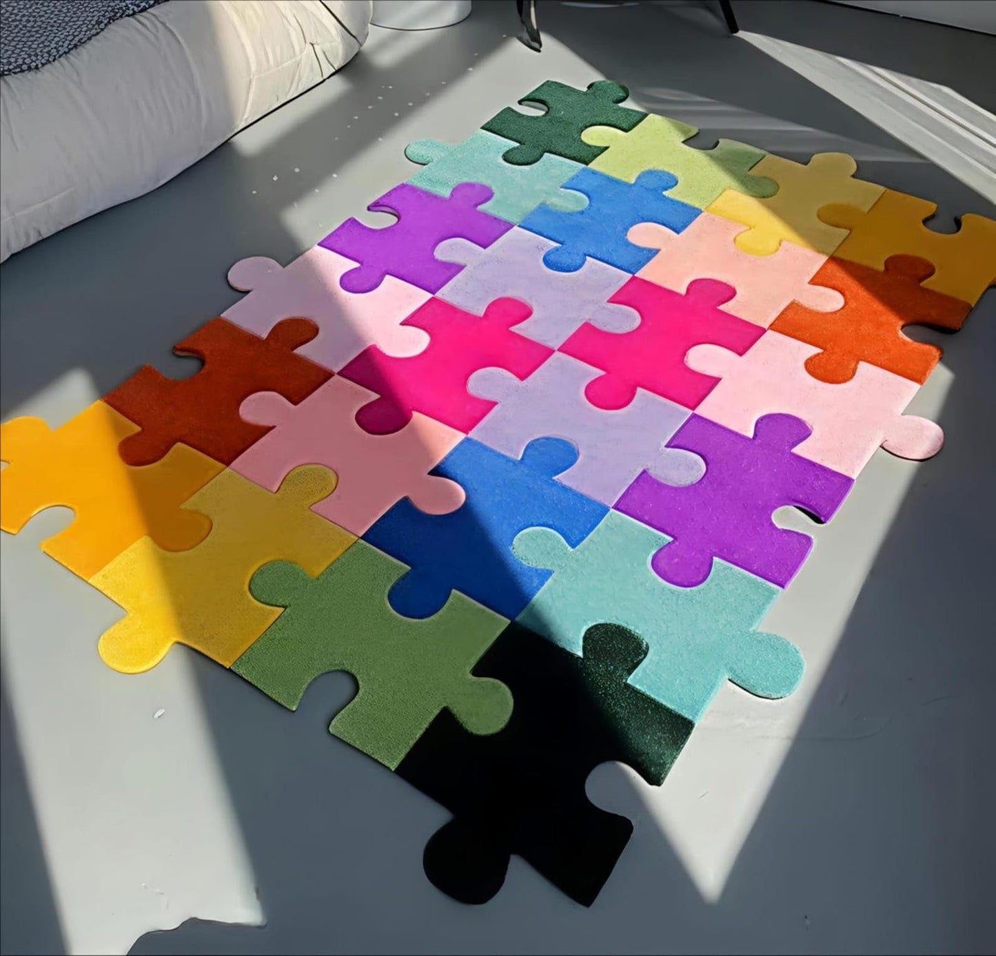 Puzzle Pop Hand Tufted Rug