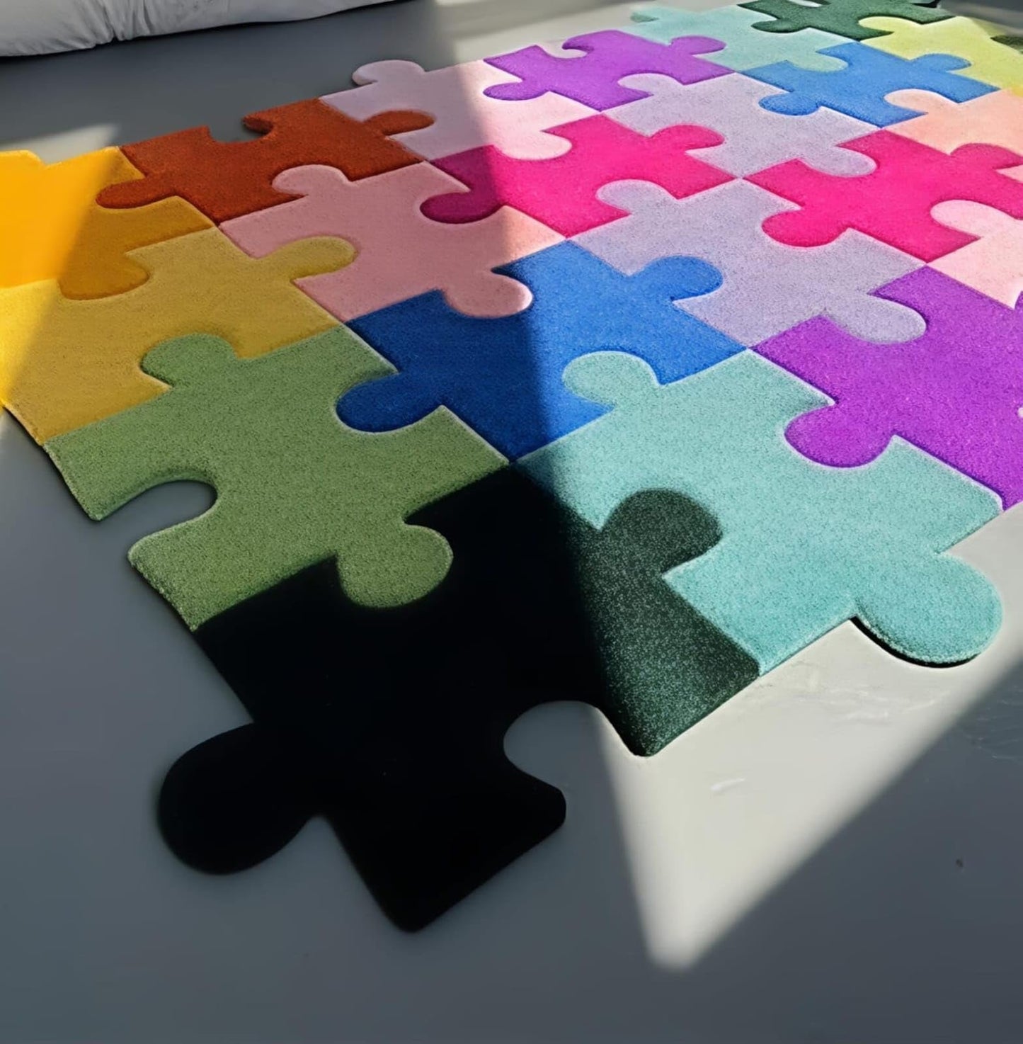 Puzzle Pop Hand Tufted Rug
