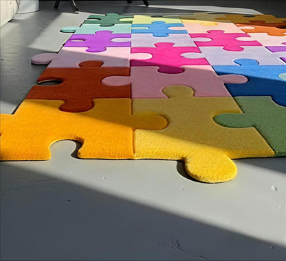 Puzzle Pop Hand Tufted Rug