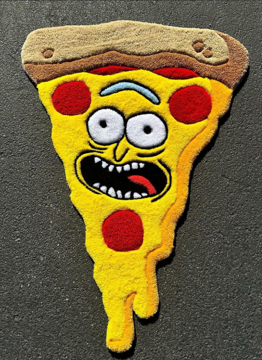 Rick and Morty Pizza Rug