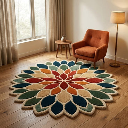 Aurora Lotus Mandala Rug