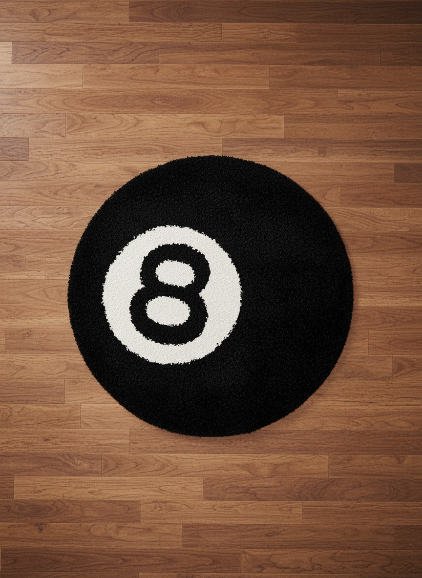 8 Ball Pool Handtufted Cool Rug
